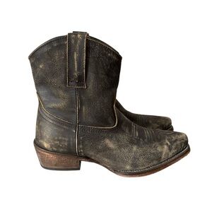 ROPER WOMENS LEATHER ANKLE BOOT SANDED BROWN Size 5.5